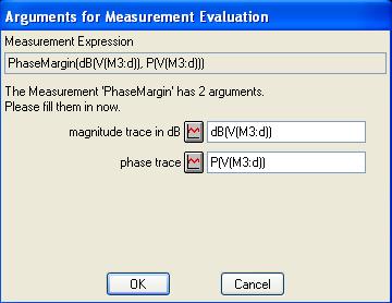 PSPICE-Simulation Phase Margin: Measurements DB und