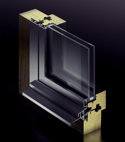 Holz-Metall-Fenster Cube Das Holz-Metall-Fenster Cube-Minergie verbindet die Vorteile des natürlichen Werkstoffes Holz mit der hohen Witterungsbeständigkeit der Aluminium-Aussenhaut.