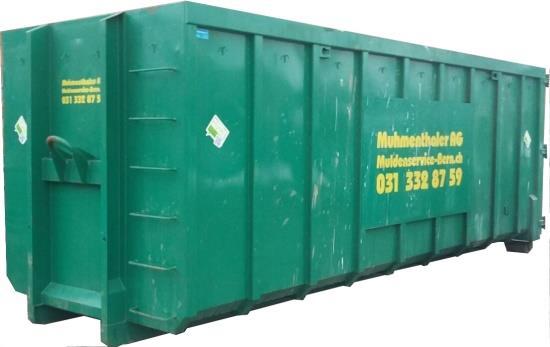 2500kg 36m³-Abrollcontainer sind ideal für voluminöse und sperrige Materialien. 36m³ - Abrollcontainer 200.