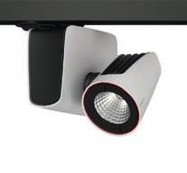 Lumiance Optimo Small LED LED-Stromschienenstrahler Leuchtmittel LED fest eingebaut Nicht dimmbar Gehäuse aus Aluminium-Druckguss und Kunststoff, mit Kühlrippen Lichtfarbe 3.000K oder 4.
