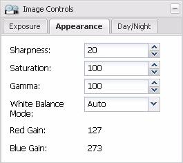 Schärfe Zusätzlich zum Belichtungsmodus und den Begrenzungseinstellungen kann die Bildqualität durch den Parameter Sharpness (Schärfe) beeinflusst werden.