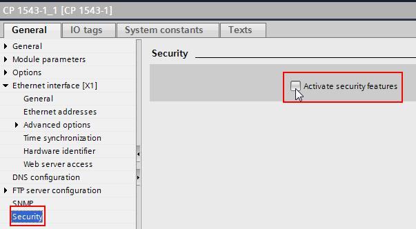 Siemens AG 2016 All rights reserved Security-Funktion aktivieren Gehen Sie für die Aktivierung der Security-Funktion wie folgt vor: 1.