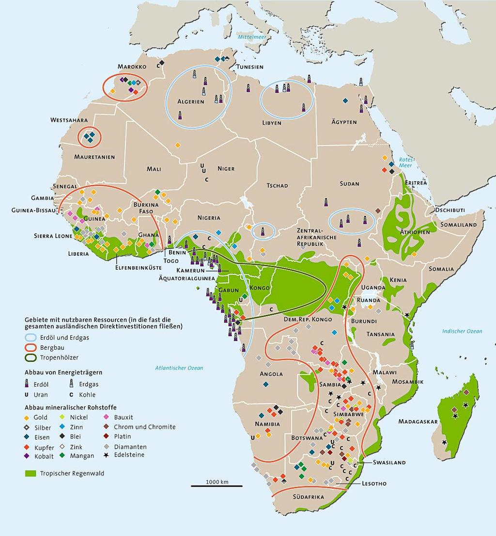 M7 Expertengruppe 4 Rohstoffverteilung auf dem afrikanischen Kontinent Abb.