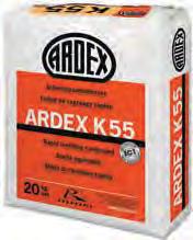 ARDEX MICROTEC TECHNOLOGY ARDEX MICROTEC TECHNOLOGY ARDEX A 45 M Standfeste Füllmasse Zement-Basis. Für innen Für Schichtdicken bis 10 mm ARDEX K 55 Schnellspachtelmasse Zement-Basis.