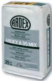 ARDEX A 35 MIX Schnellmörtel ARDEX S 28 NEU MICROTEC Großformatkleber NATURSTEIN- VERLEGUNG Hergestellt mit ARDEX A 35 Schnellzement mit ARDURAPID -Effekt.