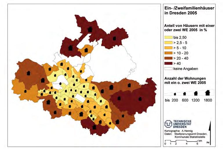 ßig, Mockritz, Coschütz und Plauen sowie den Ortschaften im Westen der Stadt im randstädtischen Bereich. Hier wurden im Vergleich zu 2002 tendenziell weitere Anstiege ermittelt.