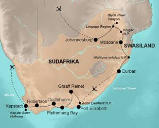 45 Südafrika mit Swasiland Südafrika mit Swasiland ComfortPlus 21 Tage ab 3.