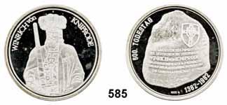 46 Deutsche Münzen und Medaillen Anonym 1250 1300 Deutscher Orden 575 Brakteat. Stilisierter Arm mit Fahne und Beizeichen aus vier Kugeln, in der Mitte griechisches Kreuz. 0,27 g.