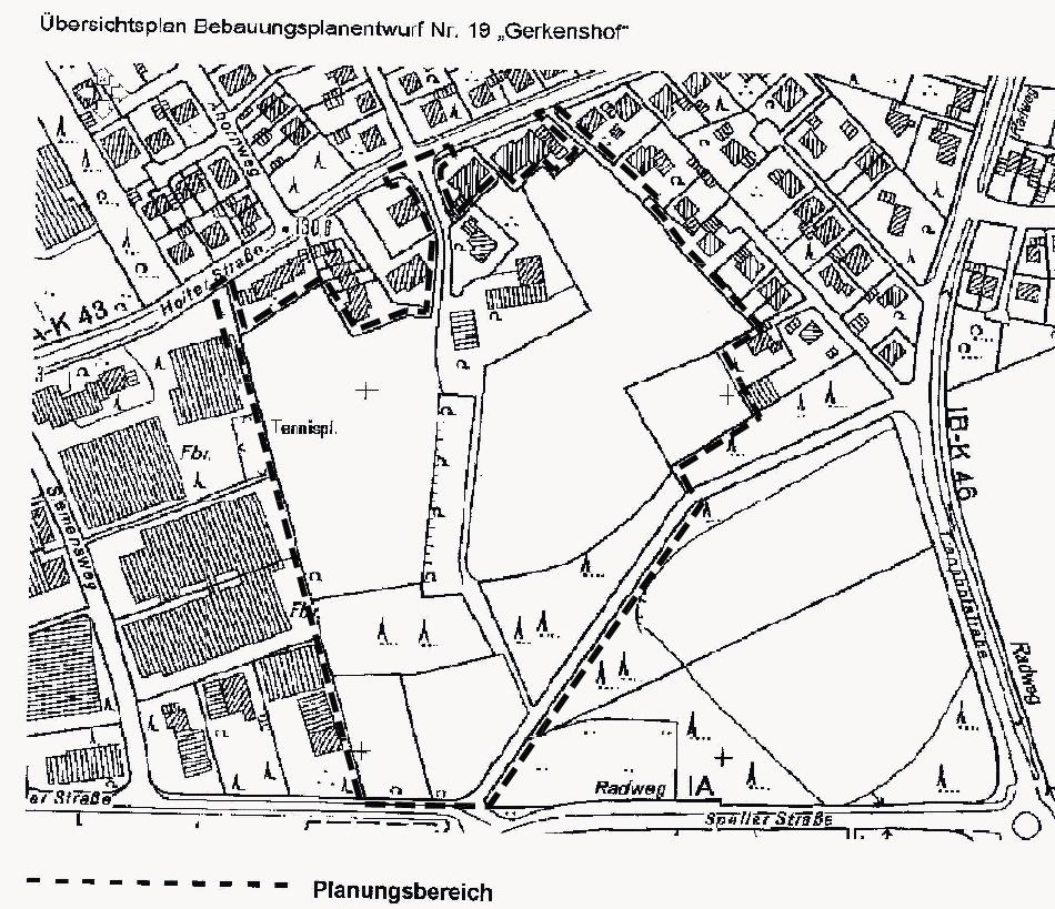 5. Bekanntmachung zur Aufstellung des Bebauungsplanes Nr. 19 Gerkens Hof Der Rat der Stadt Schloß Holte-Stukenbrock hat in seiner Sitzung am 16.07.