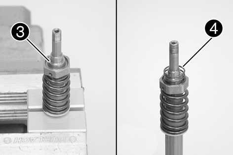 Klemmblock (T14016S) ( S. 276) Ventil der Zugstufendämpfung mit Feder und O-Ring montieren. O-Ring schmieren. Schmiermittel (T158) ( S.