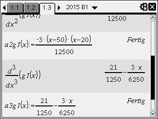Fü x E2 = 50 ist beeits aus den bisheigen Übelegungen deutlich, dass hie kein lokales ode globales Maximum voliegen kann, denn es gilt g 1 (5) > g 1 (50) (siehe Tabelle).