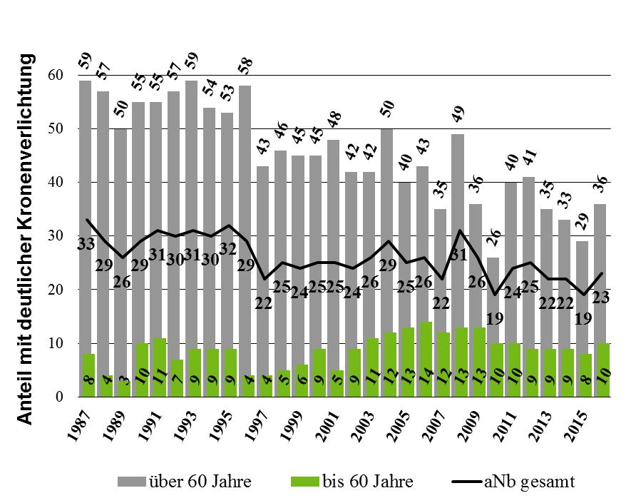 ERGEBNISSE DER WALDZUSTANDSERHEBUNG 2016 Seite 25 von 50 Abbildung 19: