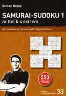 SAMURAI-sudoku mittel bis extrem 5er-Sudokus für Kenner und Fortgeschrittene 9 Ein Samurai-Sudoku besteht aus fünf klassischen miteinander verbundenen Standardsudokus, die sich teilweise überlappen.