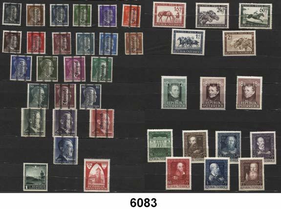 ... Überwiegend sauber 40,- 6083 Kleine Sammlung ab 1945 mit Renner-Ausgaben.