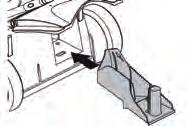 Prallklappe Die Prallklappe schützt vor herausschleudernden Teilen.