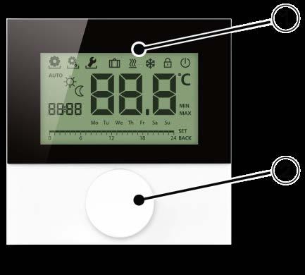 2 Funktion Alle Raumtemperaturregler OEM Alpha Regler direct Display enthalten identische Grundfunktionen, weitere Systemfunktionen hängen von der Ausführung