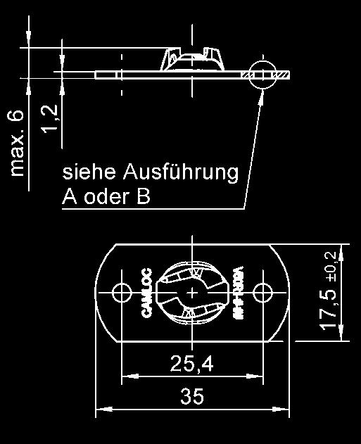 Stahl / rostfrei 244-16SC Typ 3 Flach Niet- / Schrauboder Schweissbefestigung Nieten / Schrauben (A),