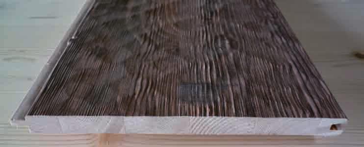 3-Schicht-Massivholzplatte - gebürstet - einseitig digital