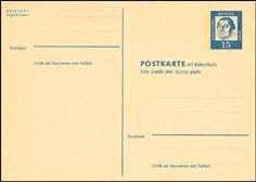 "Bedeutende Deutsche" Grotesk-Schrift - MiNr P 75 Postkarte 20 Pf, Werteindruck "J. S.