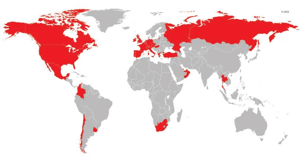 Unser weltweites Engel & Völkers Netzwerk - über 700 Standorte in 33 Ländern auf vier Kontinenten.