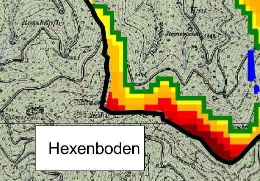 STECKBRIEFE DER WINDHÖFFIGEN STELLEN: HEXENBODEN Natura 2000 Naturschutzgebiete - Bann- und Schonwald - Es sind keine Natura 2000-Gebiete direkt betroffen.
