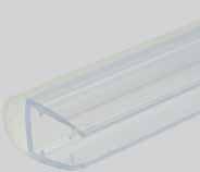 For 6 and 8 mm glass Pvc Magnetdichtung für Glas-Glas 90. für 6 und 8 mm Glas. Paar Profile Länge 2200 mm.