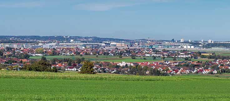 Filder und Umgebung Im Grünen wohnen, nahe am Naturschutzgebiet Schönbuch, und doch nur wenige Kilometer entfernt von der Neuen Messe, dem internationalen Flughafen und der Landeshauptstadt mit ihrem