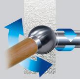 Kunststoff-Verbindungsschraube gewährleistet in Verbindung mit der Aluseele den sicheren Sitz der Einzelkomponenten Edelstahl-Längenverbinder (V2A) als praktisches Gestaltungselement zur Verblendung