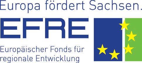 Empfohlen: Kombination aus EU-Emblem und sächsischem EFRE-Logo: Dieses Projekt wurde finanziert aus Mitteln der