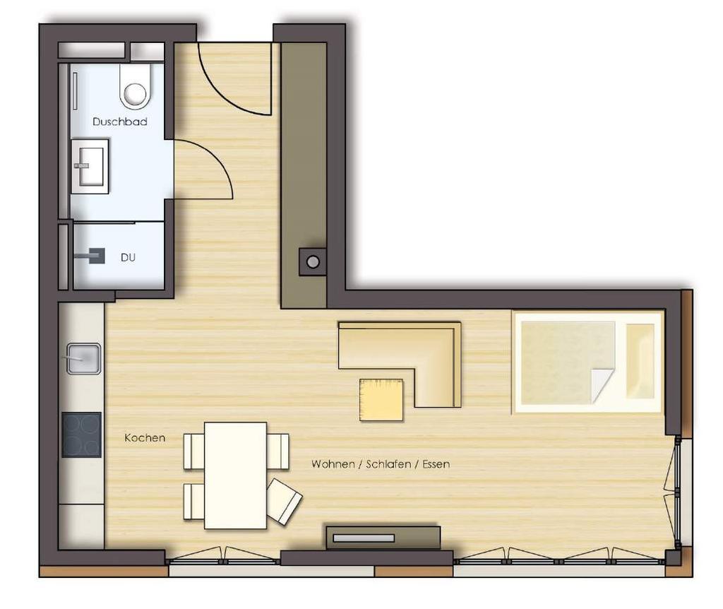 1-2-Zimmer Apartment