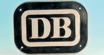 DB Keks Alu-Guss, 39,7 x 28,7 cm, gelaufen.