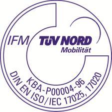 Prüfbericht / Test Report Nr. / No. 8111691154 vom / of 09.03.2015 Typ / Hersteller / Manufacturer IFM - Institut für Fahrzeugtechnik und Mobilität ALMET Nederland B.V.