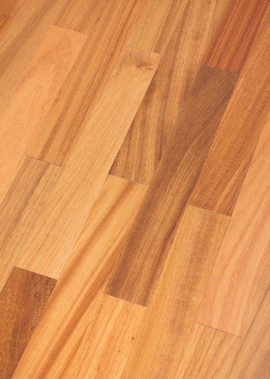2-Schicht-Fertigparkett Wooden flooring 2-layer Doussie Selekt Doussie select Doussie Selekt ist eine schöne, rotbraune Holzart aus Afrika welche Wärme ausstrahlt.