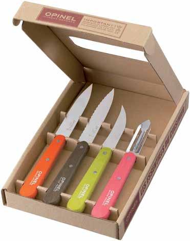 Opinel Küchenmesser-Set 4-tlg. Vielfalt und Farbe bringt dieses 4-teilige Opinel-Messerset in die Küche! Ob Schälen oder Schneiden, ob Obst oder Gemüse - alles kein Problem.
