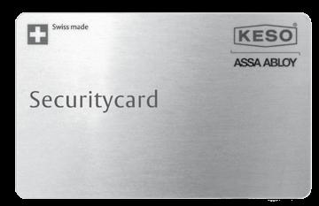 Durch die e-securitycard wird sichergestellt dass nur berechtigte Personen zusätzliche Medien (Schlüssel / Karten / Schlüsselanhänger) bestellen können.