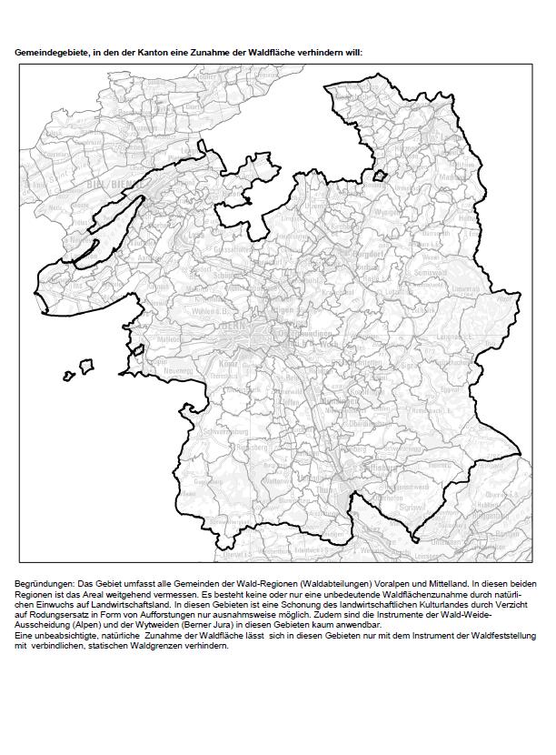 Statische Waldgrenzen im : Richtplanblatt D_09 (in Mitwirkung) 5 Gemeindeautonomie!