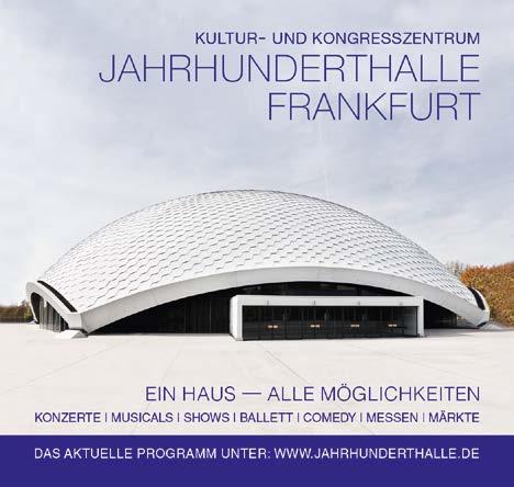 » Jahrhunderthalle Frankfurt Wir wissen, dass es nicht leicht fällt, vom Anblick der Jahrhunderthalle Frankfurt abzulassen. Entworfen vom renommierten Architekten Prof. Dr.