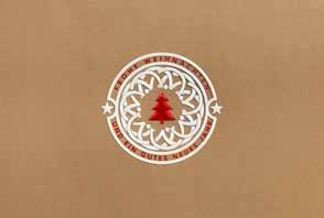 (96649). Öko Umweltfreundliche Weihnachtskarten Bestell-Nr. 96615 Brauner Ökokarton, Folienprägung weiß und gold, inkl.