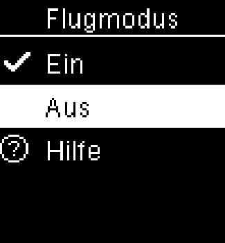 Drahtlose Kommunikation und Verbindungsherstellung mit dem Messgerät Flugmodus Flugmodus Legen Sie fest, ob drahtlose Kommunikation zugelassen werden soll.