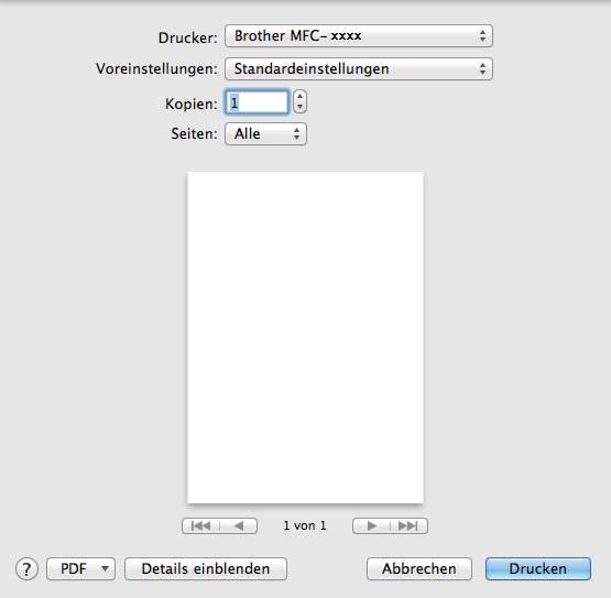 Drucken und Faxen (Für OS X v10.7.