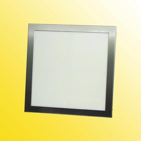 LED-Beleuchtungssysteme LED-Panel 600 x 600 mit Montageplatte LED-panel 600 x 600 with assembly plate Merkmale Deckenbeleuchtung, quadratisch 600 x 600 mm flaches Aufputzgehäuse Umschaltfunktion für