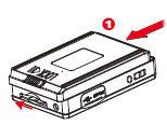 4. Kamera verbinden 1. Um eine digitale Kamera anzuschließen, stecken Sie den Digitalkamera-Adapter in den digitalen Kameraeingang (4). 2. Schalten Sie das DVR ein, indem Sie (1) drücken. 3.