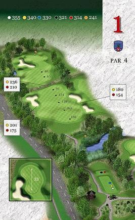Birdiebook GC Neuhof www.golf-index.eu ROT Hole 1 0 m 1 m Der erste Abschlag auf dem Platz stellt für jeden Golfer, egal welchen Handicaps, eine Herausforderung dar.