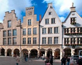 Diese Wand nennt man auch: Dach-Giebel In Münster gibt es eine alte Straße: Den Prinzipal-Markt.