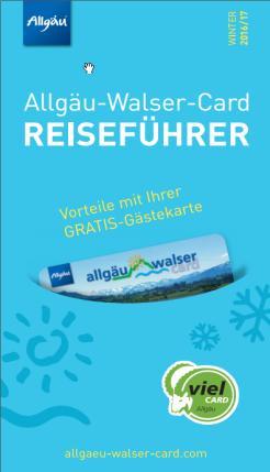 Allgemeine Informationen Welche Kaufpakete werden im Verkaufshandbuch dargestellt? Es sind alle in der Wintersaison 2016/2017 auf die Allgäu-Walser-Card buchbaren Paketangebote dargestellt.