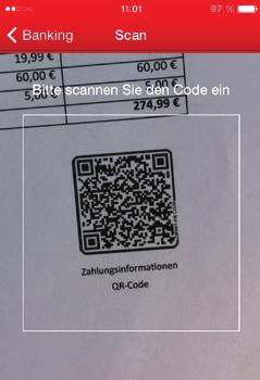 Mobile Services Mobile Services GiroCode Einscannen, bestätigen, fertig. Mit der GiroCode-Funktion Ihrer S-App bezahlen Sie Rechnungen ohne mühsames Eintippen der Überweisungsdaten.