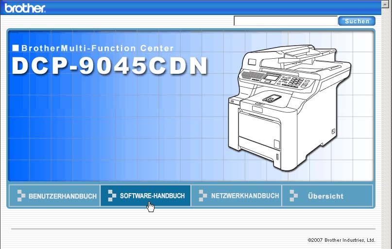 8 Software- und Netzwerk- Funktionen 8 Auf der CD-ROM finden Sie neben dem Benutzerhandbuch auch das Software- und das Netzwerkhandbuch, worin alle Funktionen ausführlich erklärt sind, die nach