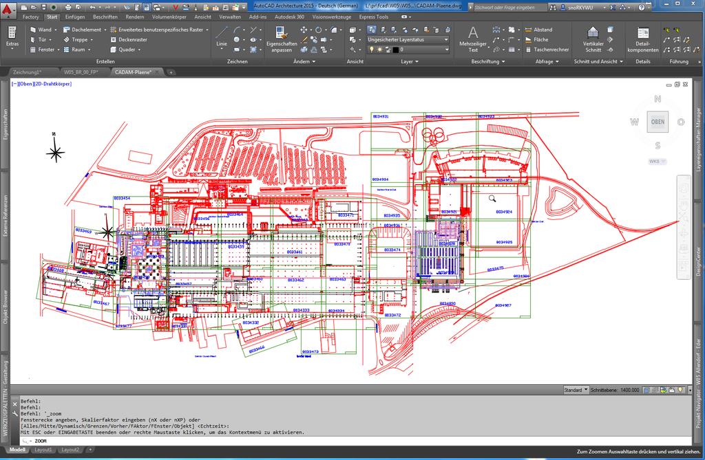 Übernahme der 2D-CAD-Pläne von CADAM nach Acad Architecture