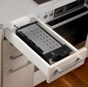 Das Gerät kann zur problemlosen Reinigung ohne Werkzeug aus der Schublade ausgebaut werden.