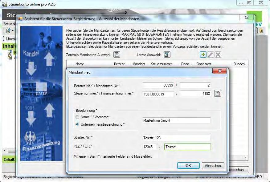 DATEV Steuerkonto online pro: Registrierung und Abfrage